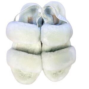 UGG Oh Yeah Genuine Shearling Slipper Sandals in Retro Mint  Size 6